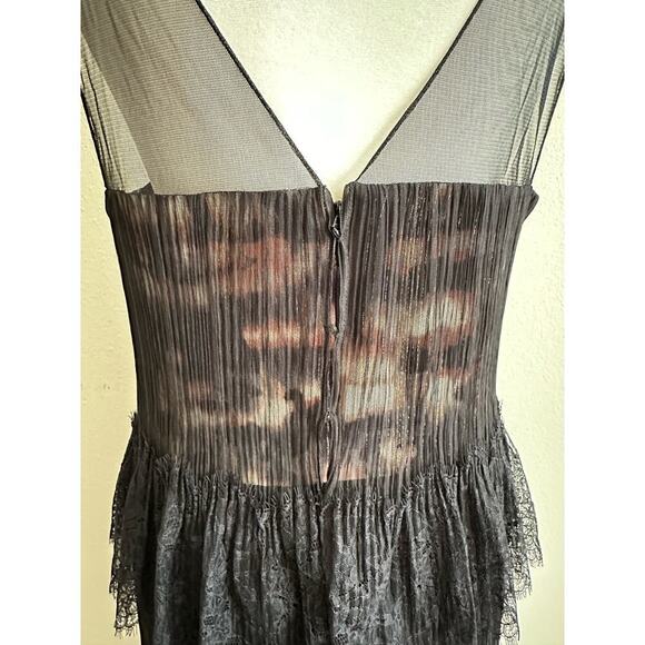 NWT BCBGMAXAZRIA BLACK GULLY TULLE‎ LACE SEQUINS DRESS NST6N932-001 SIZE 8 - Picture 7 of 11